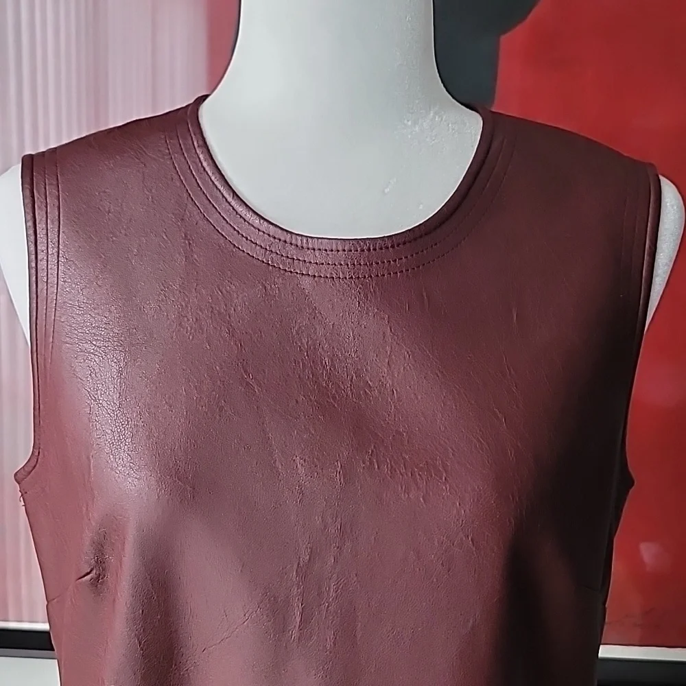 BCBGMaxAzria Sheridan Faux Leather Dress, Size Small, Color Royal Port